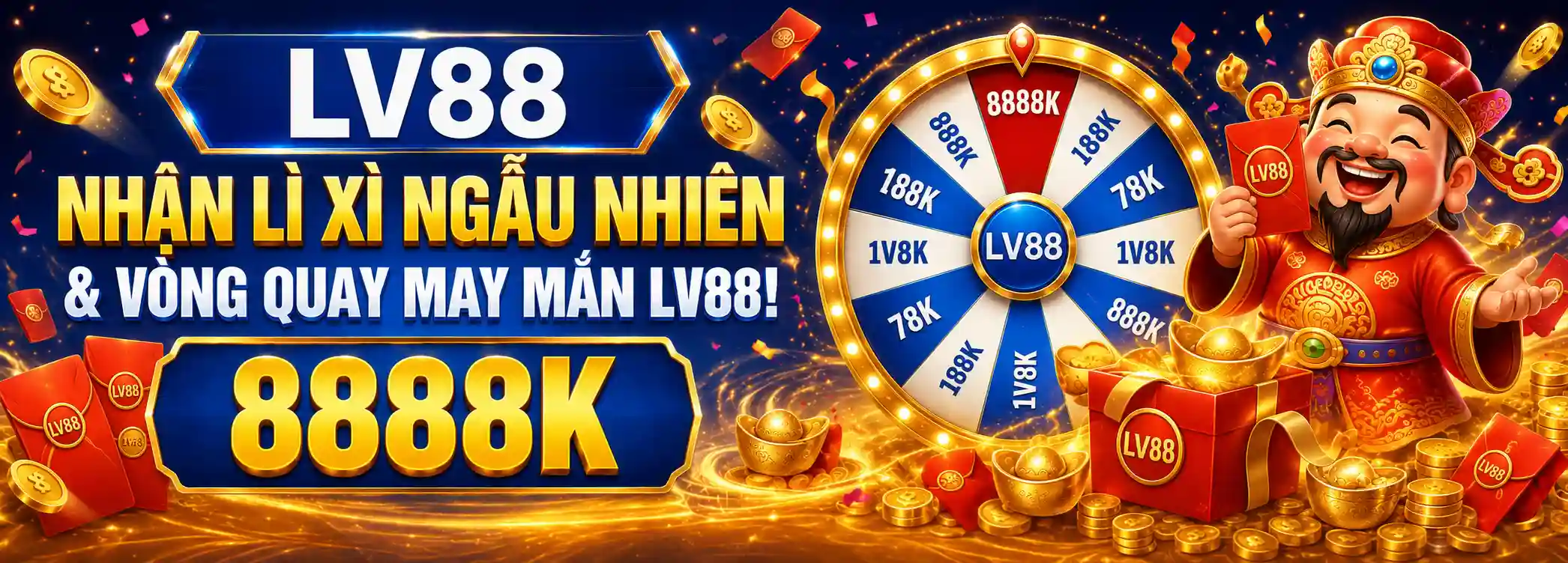 Click LV88 - Nhận Lì Xì Ngẫu Nhiên & Vòng Quay May Mắn!